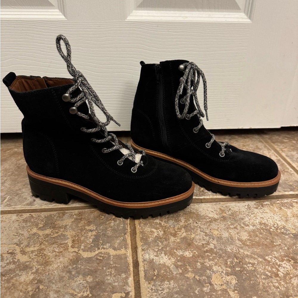 Marc Fisher Black Lace-Up Women's Boots